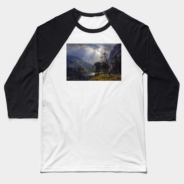 Mount Starr King, Yosemite by Albert Bierstadt Baseball T-Shirt by Classic Art Stall